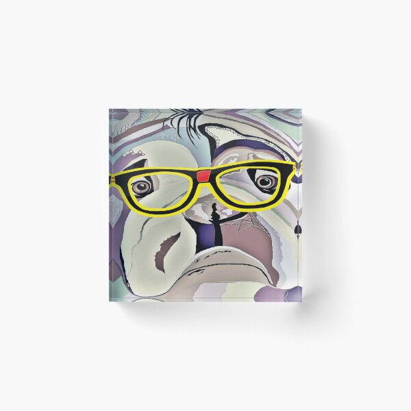 Item preview, Bulldog with Glasses designed and sold by EloiseArt.