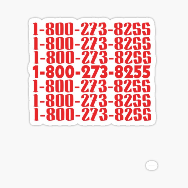 1-800-273-8255 logic everybody Sticker