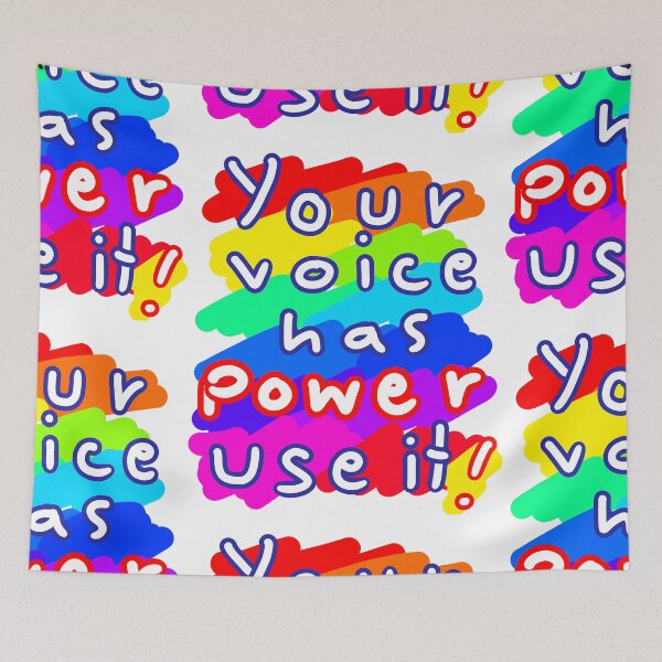 Aperçu de l'œuvre Votre voix a du pouvoir, utilisez-la ! créée et vendue par Grafititee.