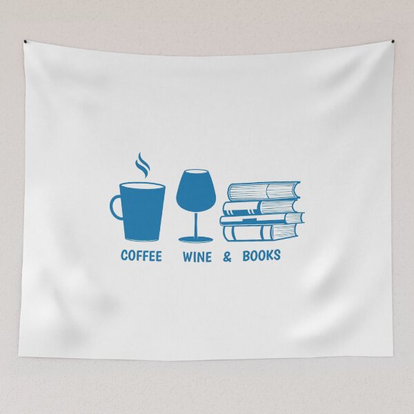 Item preview, Funny Coffee Wine and Books Lover design designed and sold by jakehughes2015.