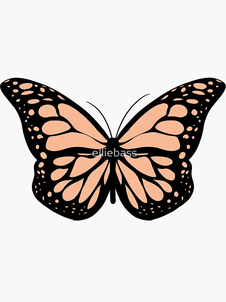 Monarch Butterfly Sticker For Sale By Elliebass Redbubble 