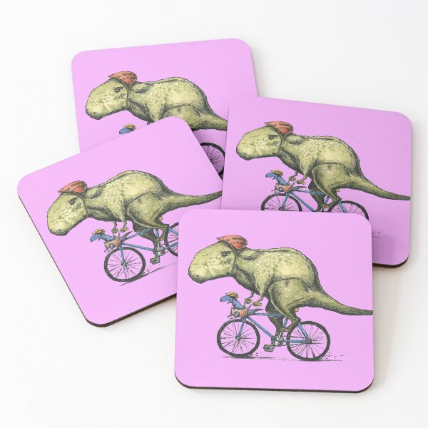 Item preview, T-rex Bikers, Bicycle Riding Dinosaur Design designed and sold by joykolitsky.
