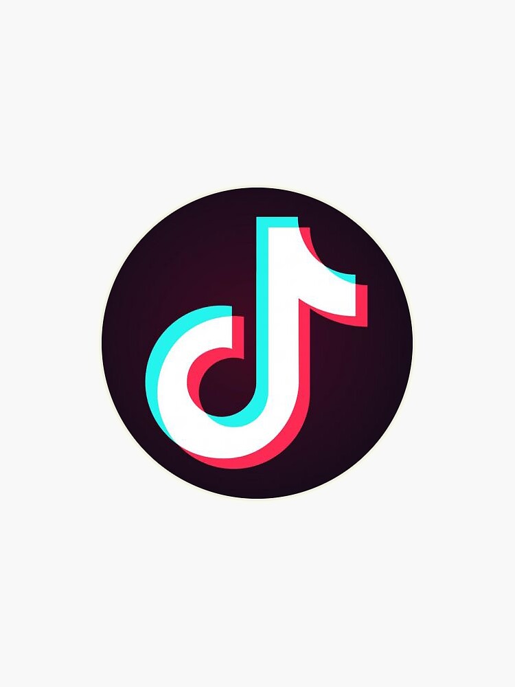 "TikTok Circular logo" Sticker by hipgrandpa | Redbubble