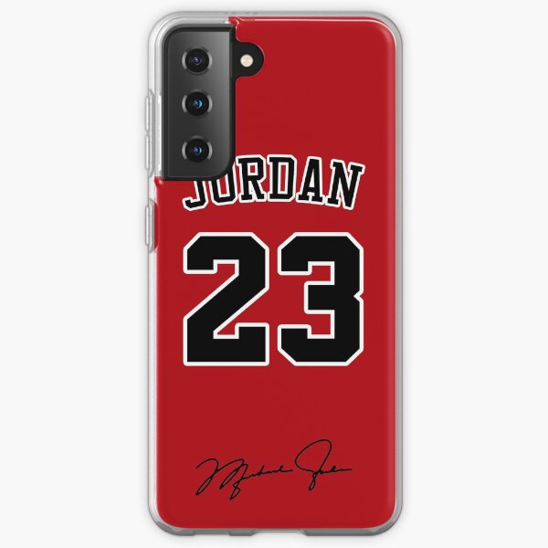 Michael Jordan con 23 Número ROJO Funda blanda para Samsung Galaxy