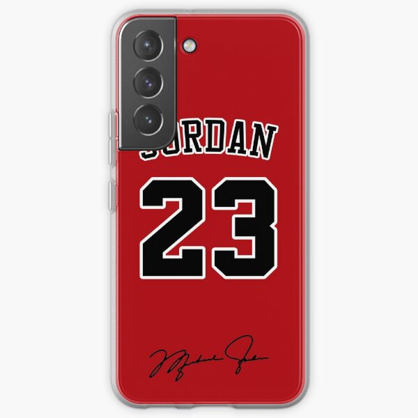 Michael Jordan con 23 Número ROJO Funda blanda para Samsung Galaxy