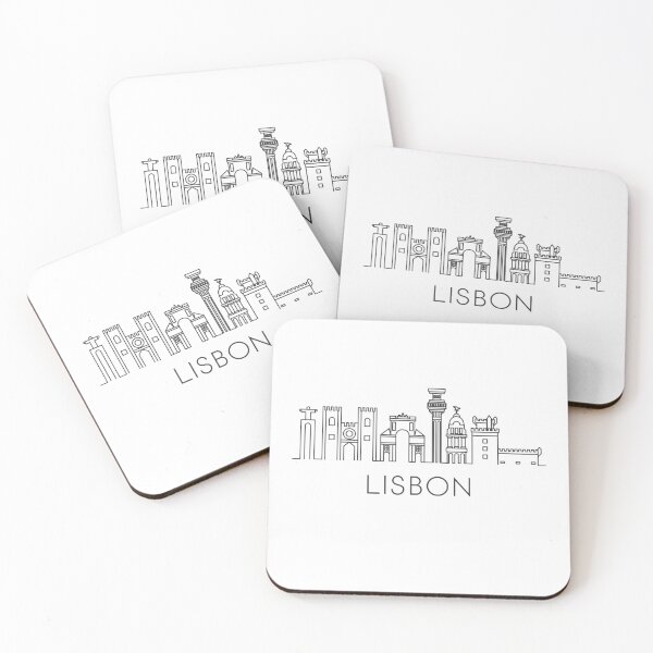 Item preview, Lisbon City Skyline Silhouette designed and sold by printadorable.