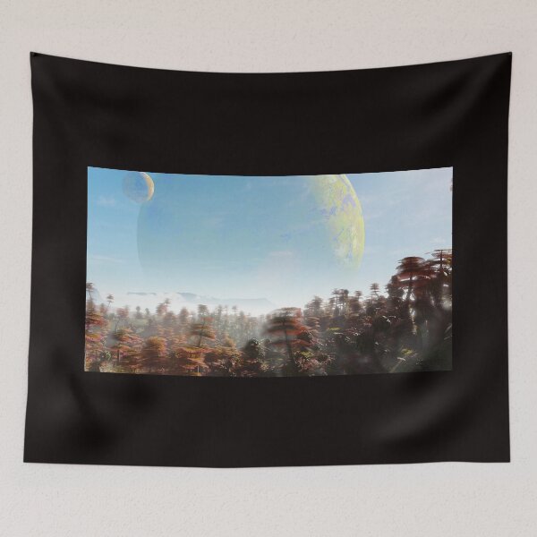 Item preview, exoplanet landscape, beautiful forest on an alien world designed and sold by DottedYeti.