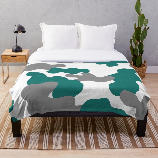 Aperçu de l'œuvre Camouflage turquoise et gris créée et vendue par Aziz Designs.