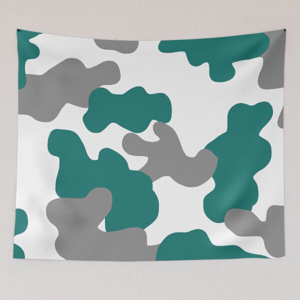 Item preview, Turquoise and Gray Camo designed and sold by Aziz Designs.