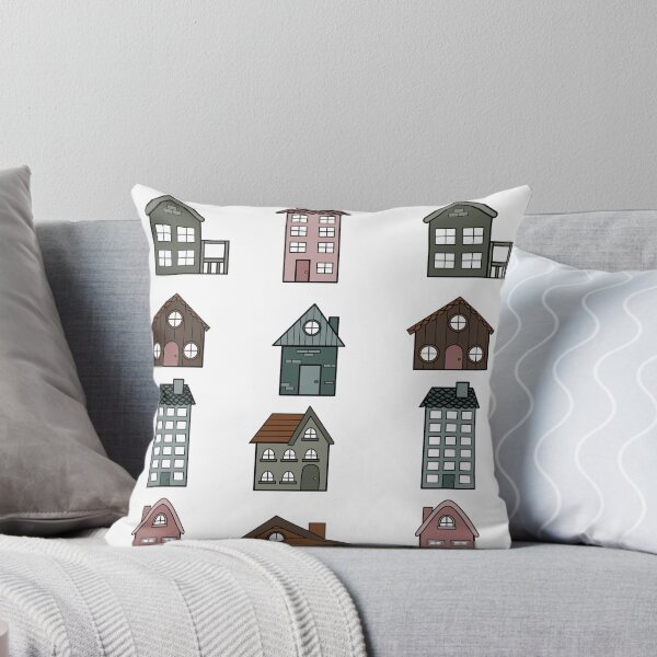 Item preview, Cute Little Houses in Muted Tones  designed and sold by LittleLyonCo.