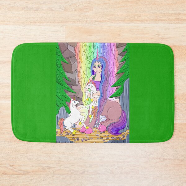 Item preview, Centaur and unicorns rainbow waterfall designed and sold by Melanie Jeyakkumar.