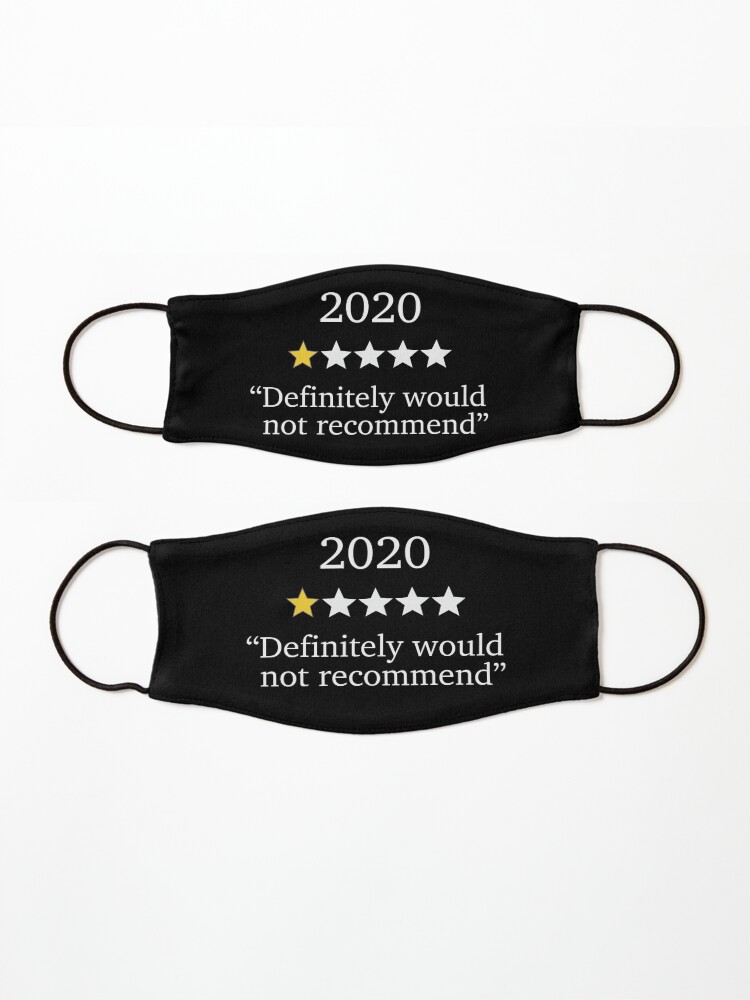 Alternate view of Funny 2020 One Star Rating - Would Not Recommend - Bad Year Mask