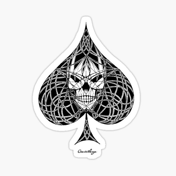 Ace Of Spades Skull Sticker