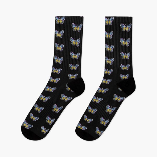 Item preview, Blue and yellow rainbow color butterfly designed and sold by conceptDVS.
