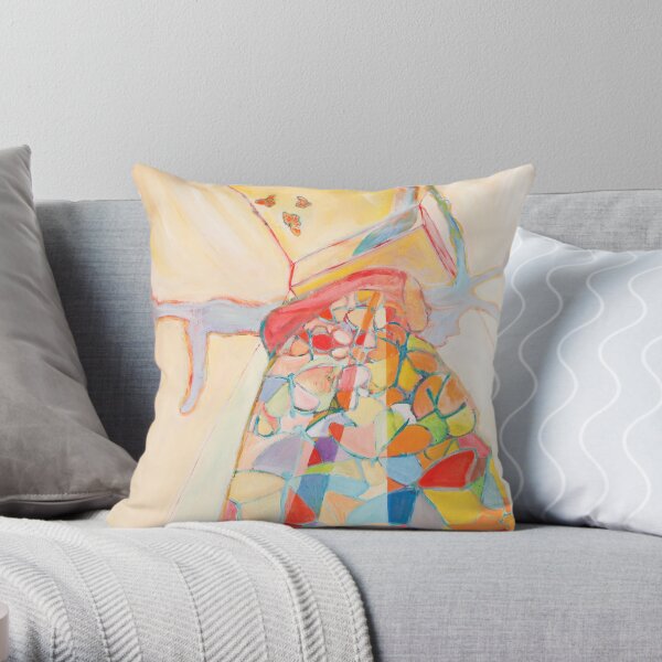 original and colorful. She is passionate about trees Throw Pillow