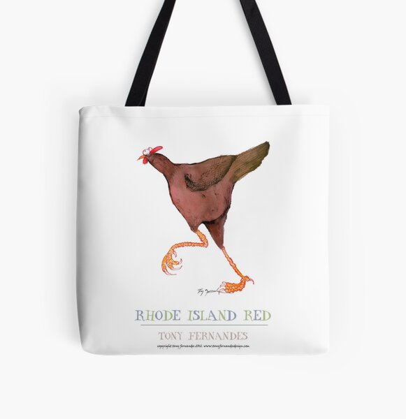 rhode island red hen - tony fernandes All Over Print Tote Bag