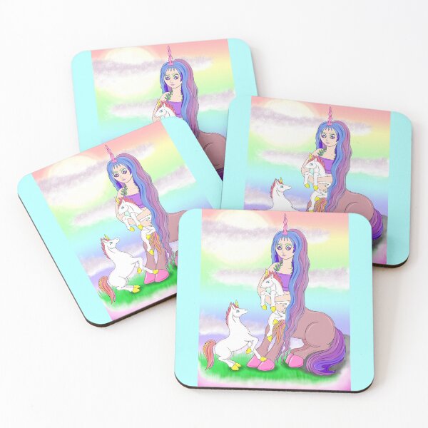 Item preview,  Centaur and unicorns rainbow sky designed and sold by Melanie Jeyakkumar.