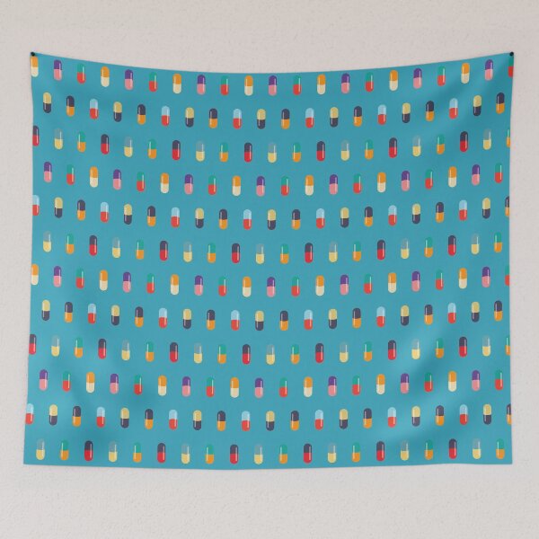 Item preview, Pill-ka-dots - Blue designed and sold by SOMA APPAREL.