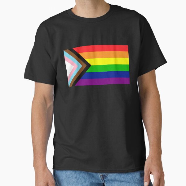 Item preview, Progress Gay Pride Flag| Gay Pride Shirt| LGBT Rainbow Tee | New Pride Flag designed and sold by YikesForever.