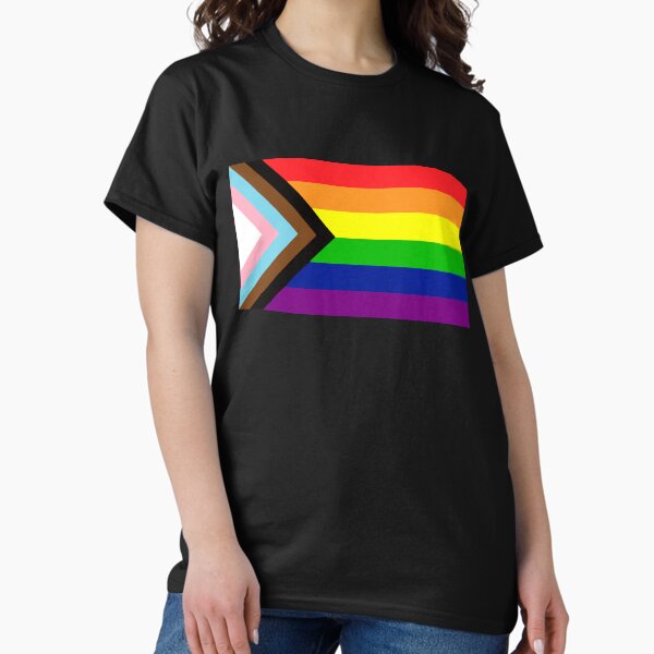 Item preview, Progress Gay Pride Flag| Gay Pride Shirt| LGBT Rainbow Tee | New Pride Flag designed and sold by YikesForever.