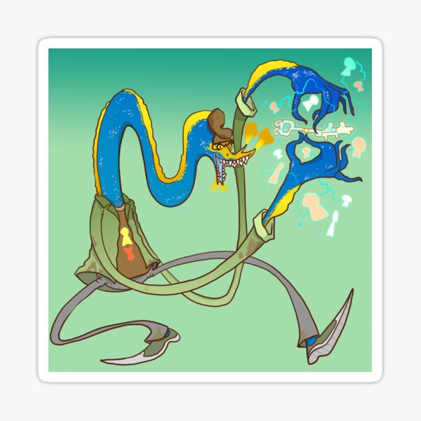 MerMay | 16 Blue Ribbon Eel Sticker