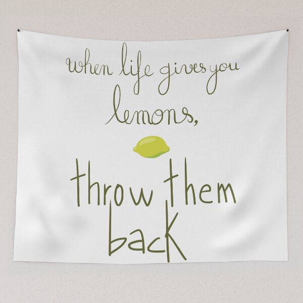 Item preview, When life gives you lemons, throw them back Caligraphy design designed and sold by cu-b3.