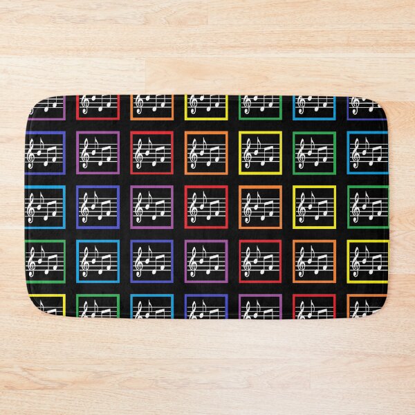 Item preview, Rainbow Framed Musical Squares Black  designed and sold by lornakay.