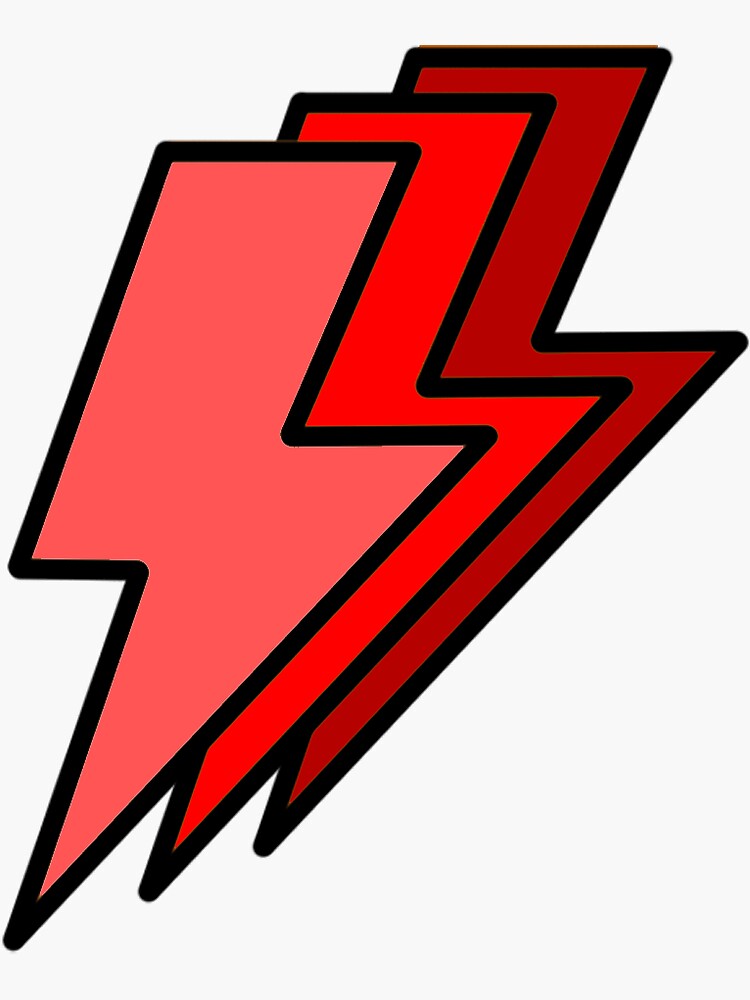 "Red Lightning Bolt" Sticker for Sale by kaitlinayers Redbubble