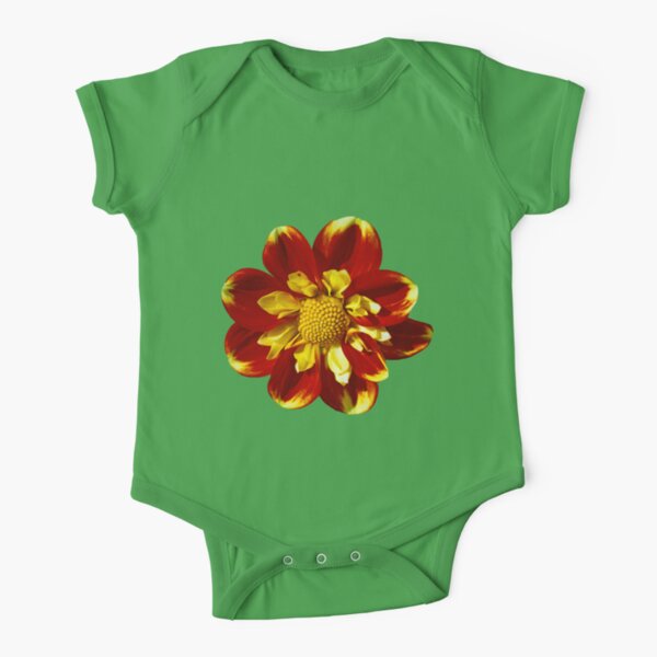 Dahlia Flower Short Sleeve Baby One-Piece