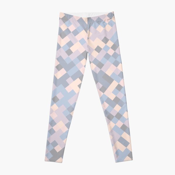 mosaic, tile, square abstract purple pink seamless pattern Leggings