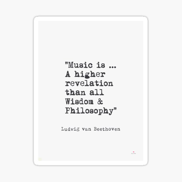 Stickers Sur Le Theme Citation De Beethoven Redbubble