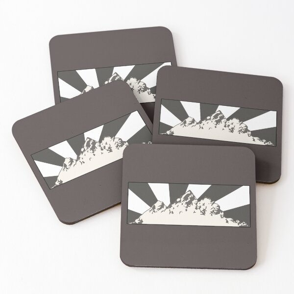 Item preview, Grand Teton Mountains | Retro Mountains | Gray | Outdoors Adventure designed and sold by GardenSwingArt.