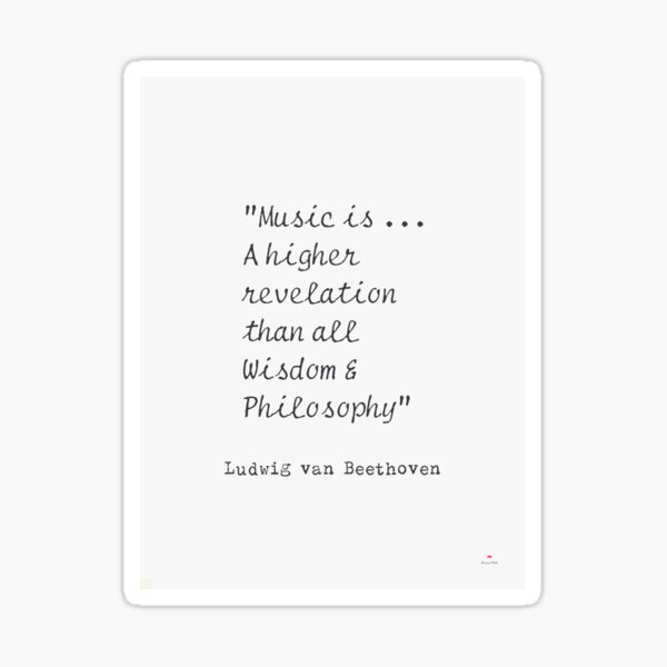 Stickers Sur Le Theme Citation De Beethoven Redbubble
