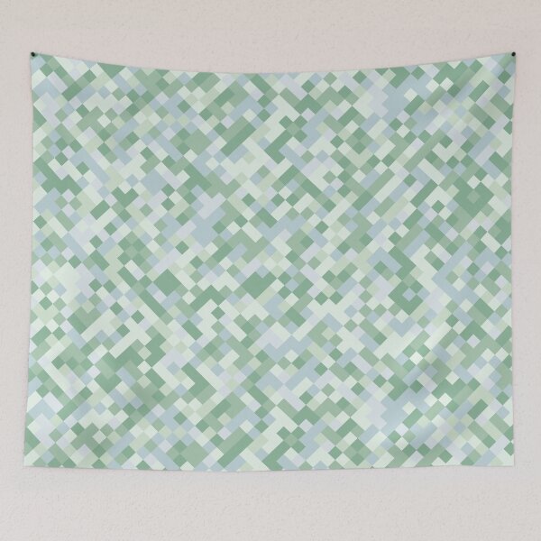 Item preview, mosaic, tile, square abstract dark green seamless pattern designed and sold by Tanya-GR.