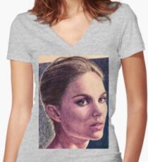 Natalie Portman Women's Fitted V-Neck T-Shirt