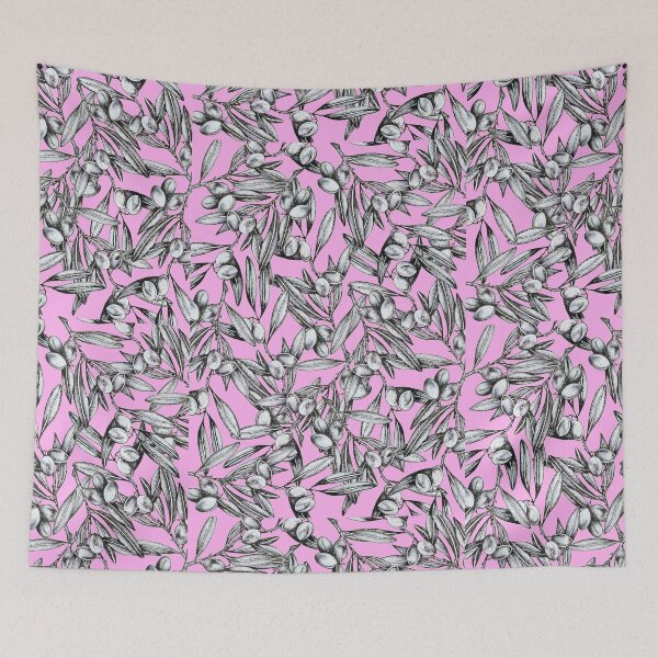 Item preview, PINK OLIVE BRANCHES designed and sold by Maya Kayali Alem.