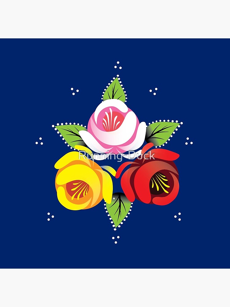 Narrowboat Canal Art Roses Trio by Running-Duck