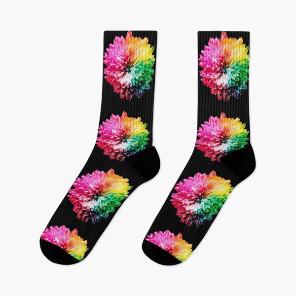 Item preview, multicolor flower | black background designed and sold by Kinisis.