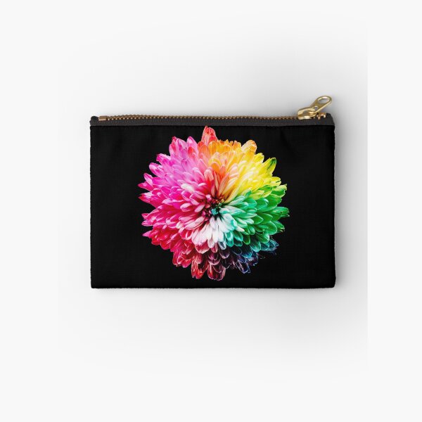 Item preview, multicolor flower | black background designed and sold by Kinisis.