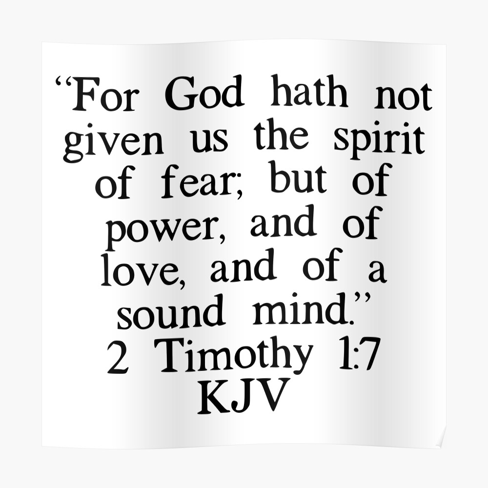 we are not given a spirit of fear kjv