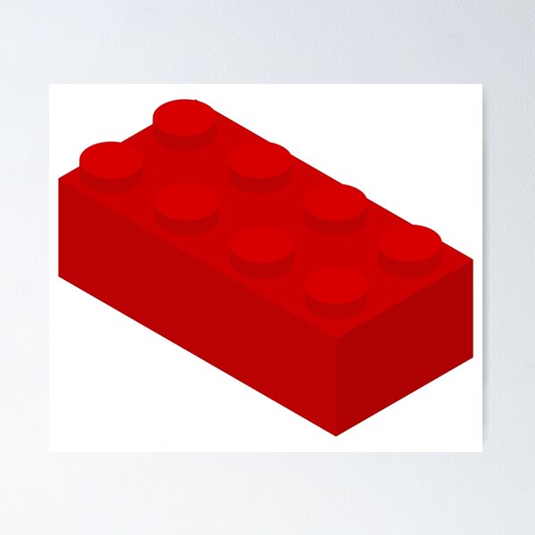 Item preview, Isometric Red 2x4 Brick designed and sold by Memewell.