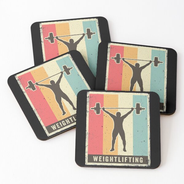 Item preview, Weightlifting Vintage Retro Sports designed and sold by Bearly Creative.