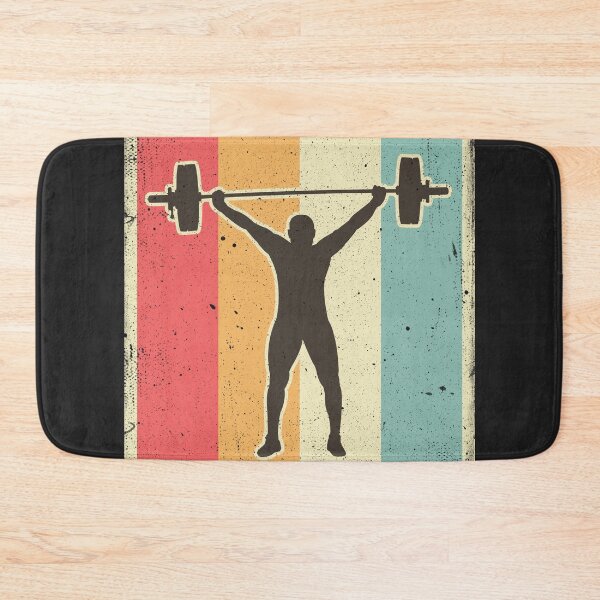 Item preview, Weightlifting Vintage Retro Sports designed and sold by Bearly Creative.
