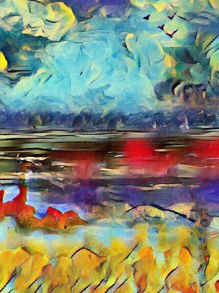 Seascape 1 a lovely original artwork created in acrylic and mixed media with a sprinkling of digital designed by (c) Janet Watson Art xx by JanetWatsonArt