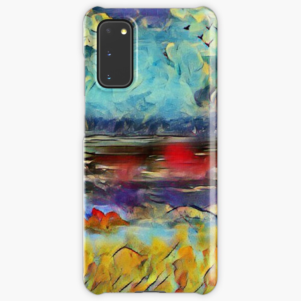 Seascape 1 a lovely original artwork created in acrylic and mixed media with a sprinkling of digital designed by (c) Janet Watson Art xx Case & Skin for Samsung Galaxy