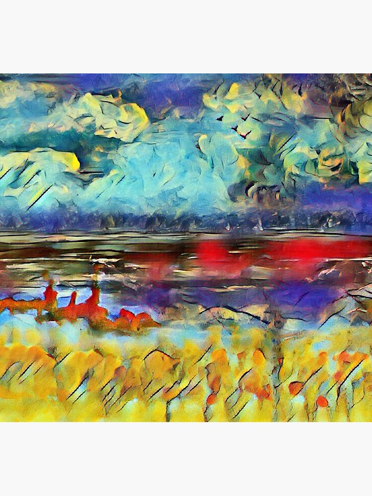 Seascape 1 a lovely original artwork created in acrylic and mixed media with a sprinkling of digital designed by (c) Janet Watson Art xx by JanetWatsonArt