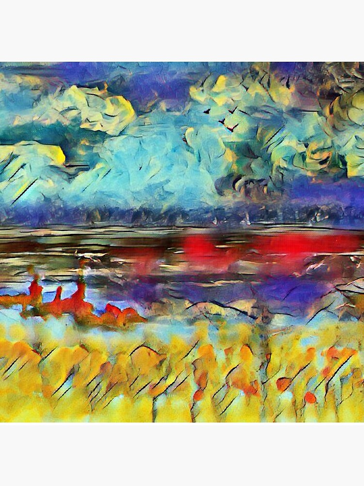 Seascape 1 a lovely original artwork created in acrylic and mixed media with a sprinkling of digital designed by (c) Janet Watson Art xx by JanetWatsonArt