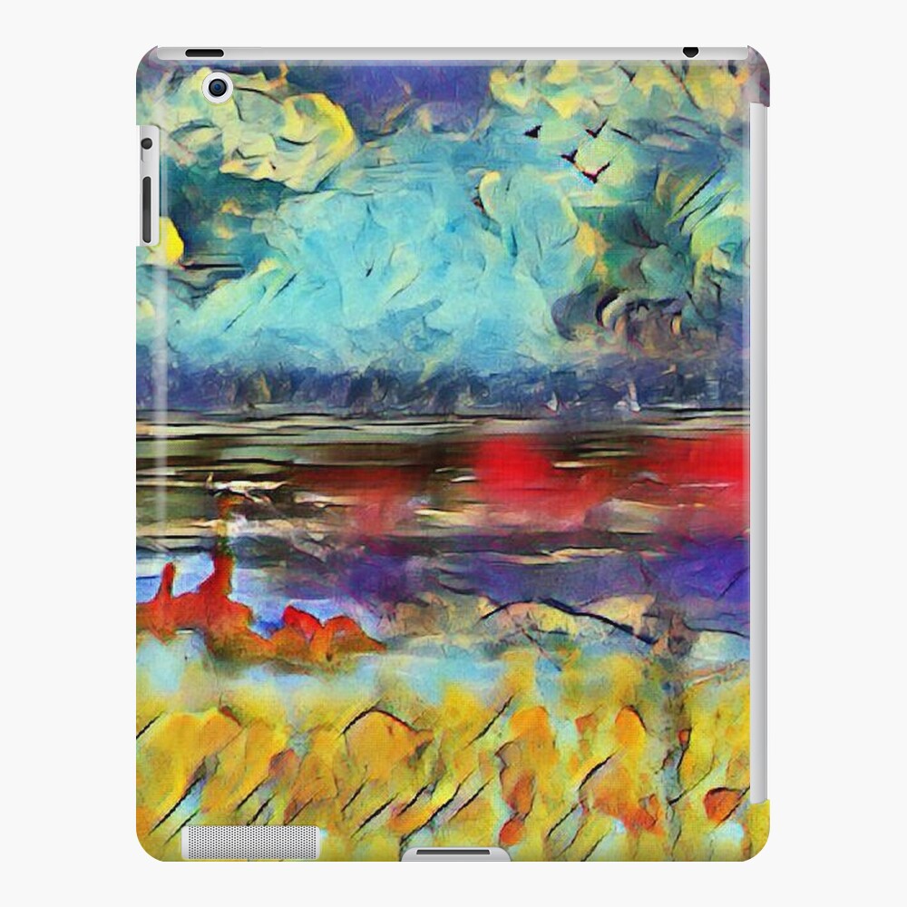 Seascape 1 a lovely original artwork created in acrylic and mixed media with a sprinkling of digital designed by (c) Janet Watson Art xx iPad Case & Skin