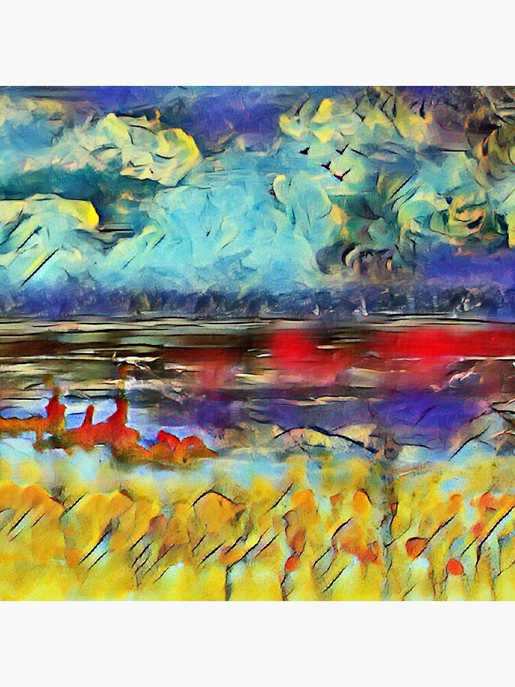 Seascape 1 a lovely original artwork created in acrylic and mixed media with a sprinkling of digital designed by (c) Janet Watson Art xx by JanetWatsonArt