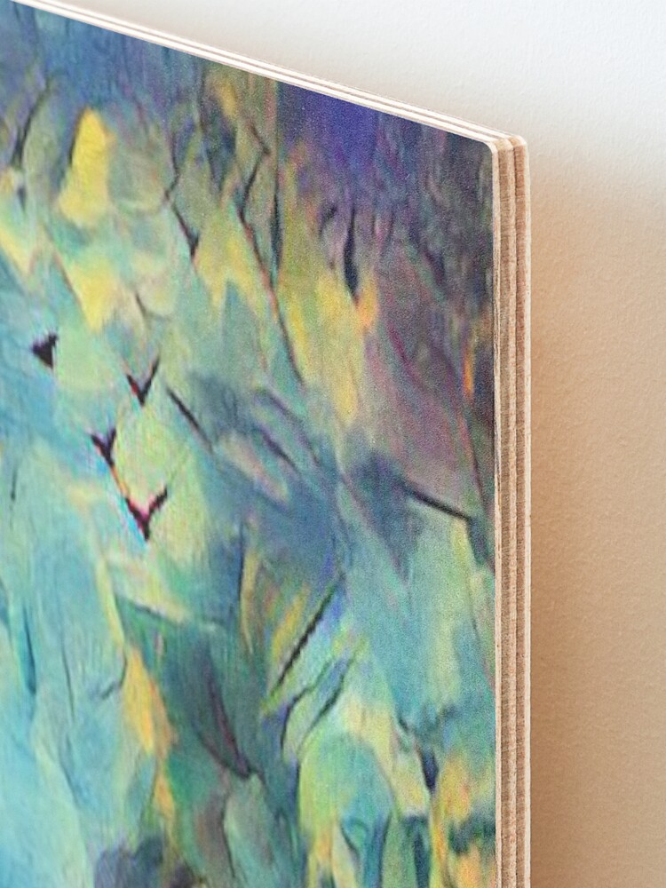 Alternate view of Seascape 1 a lovely original artwork created in acrylic and mixed media with a sprinkling of digital designed by (c) Janet Watson Art xx Mounted Print